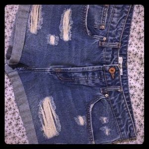 High Waisted Ripped Shorts